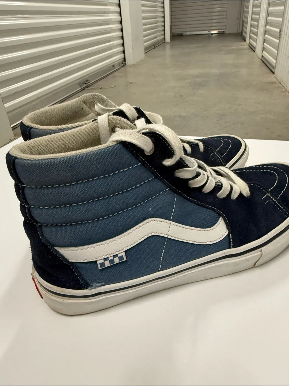 Vans Navy and Blue Sk8-Hi Sneakers